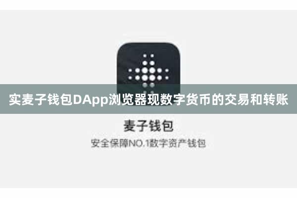 实麦子钱包DApp浏览器现数字货币的交易和转账