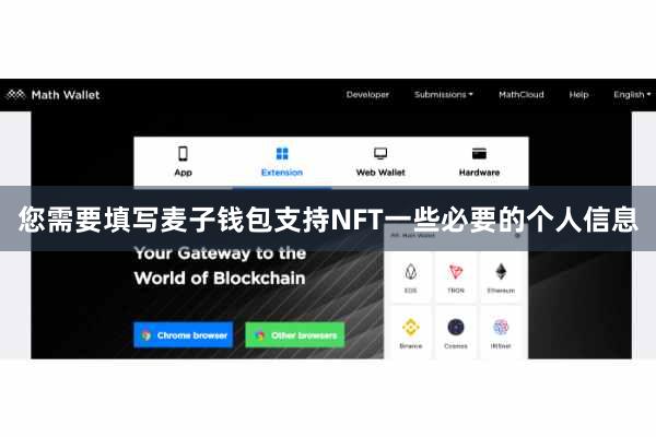 您需要填写麦子钱包支持NFT一些必要的个人信息