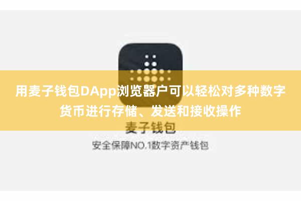 用麦子钱包DApp浏览器户可以轻松对多种数字货币进行存储、发送和接收操作
